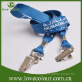 Promotional Items Woven Cheap Alligator Clip Lanyards with Custom Logo